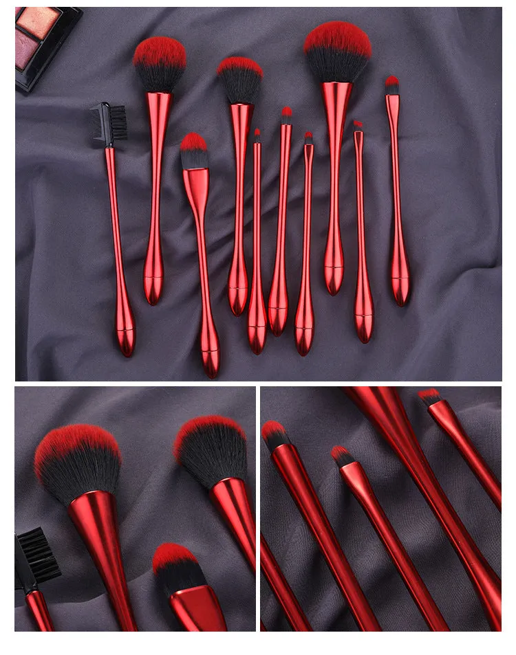 10pcs Makeup Brush Small Waist Goblet Makeup Brush Set