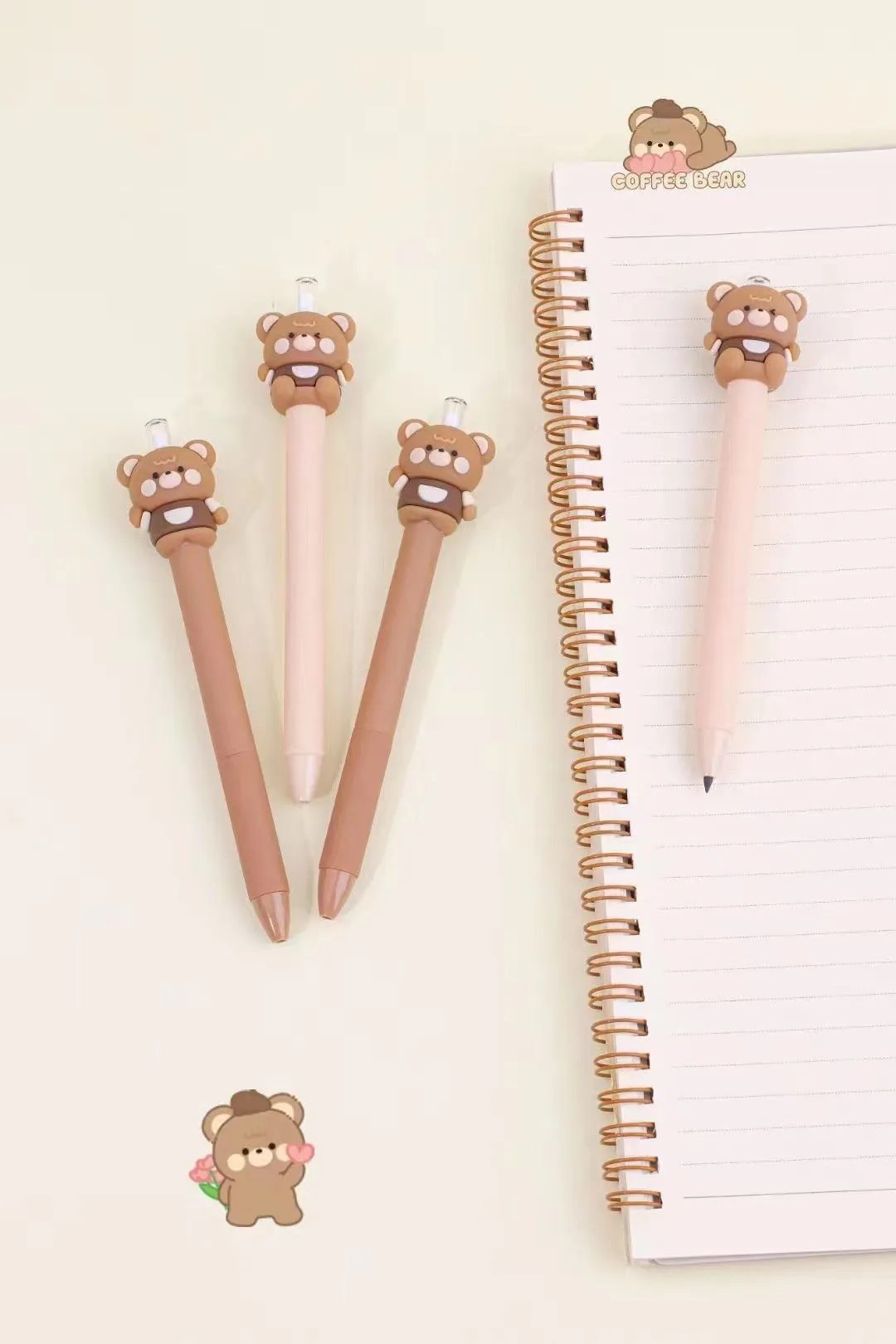 218042 COFFEE BEAR RETRACTACTABLE PENCIL-18