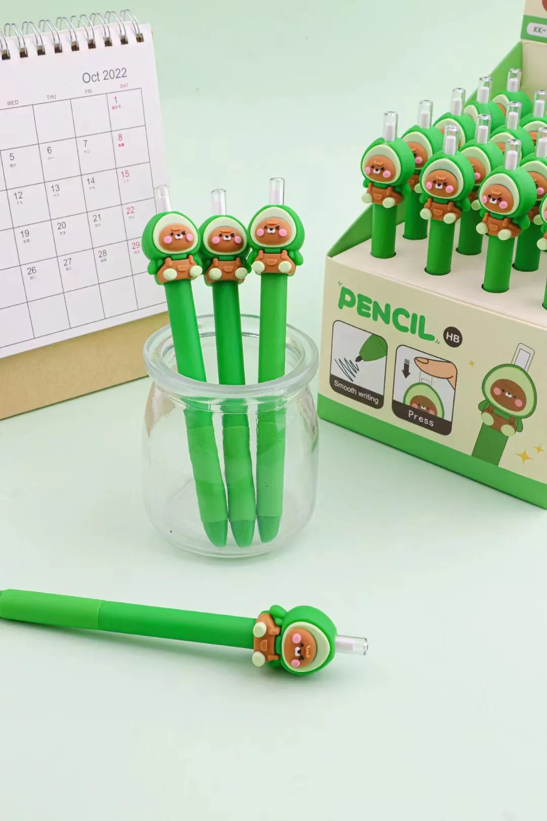 21808 AVOCADO ANIMAL RETRACTACTABLE PENCIL-24