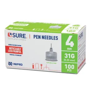 4SURE Pen Needles 31G (100 pcs) VAT Relief