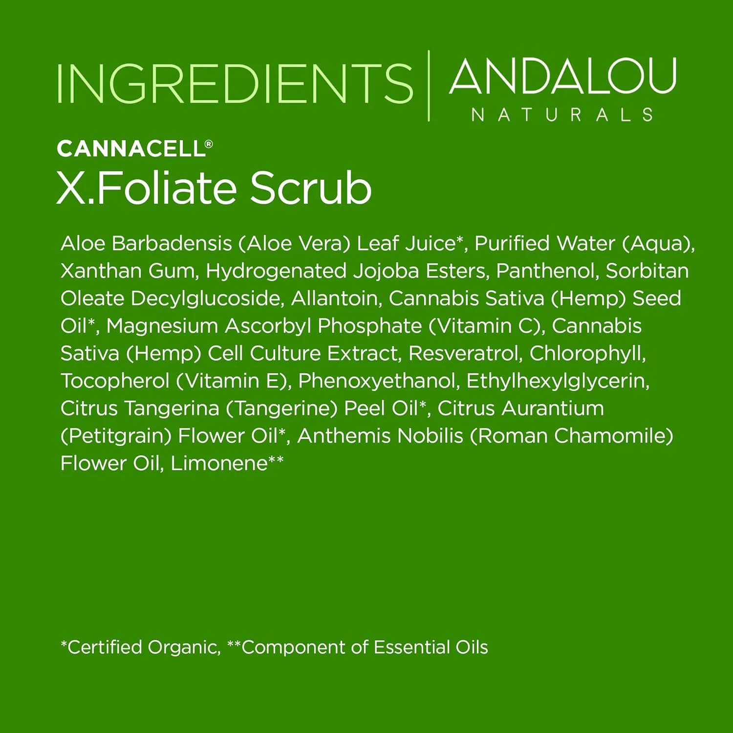 Andalou Naturals Cannacell Xfoliate Scrub 50g