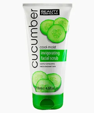 Beauty Formulas Cool Moist Cucumber Invigorating Facial Scrub 150ml