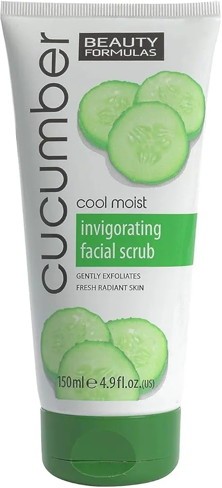 Beauty Formulas Cool Moist Cucumber Invigorating Facial Scrub 150ml