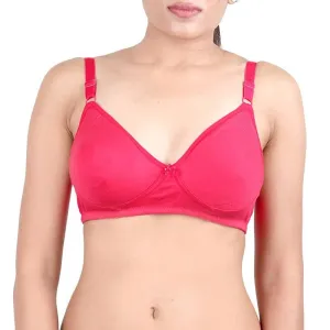 Cotton Non Padded Full Coverage Red Women's Bra