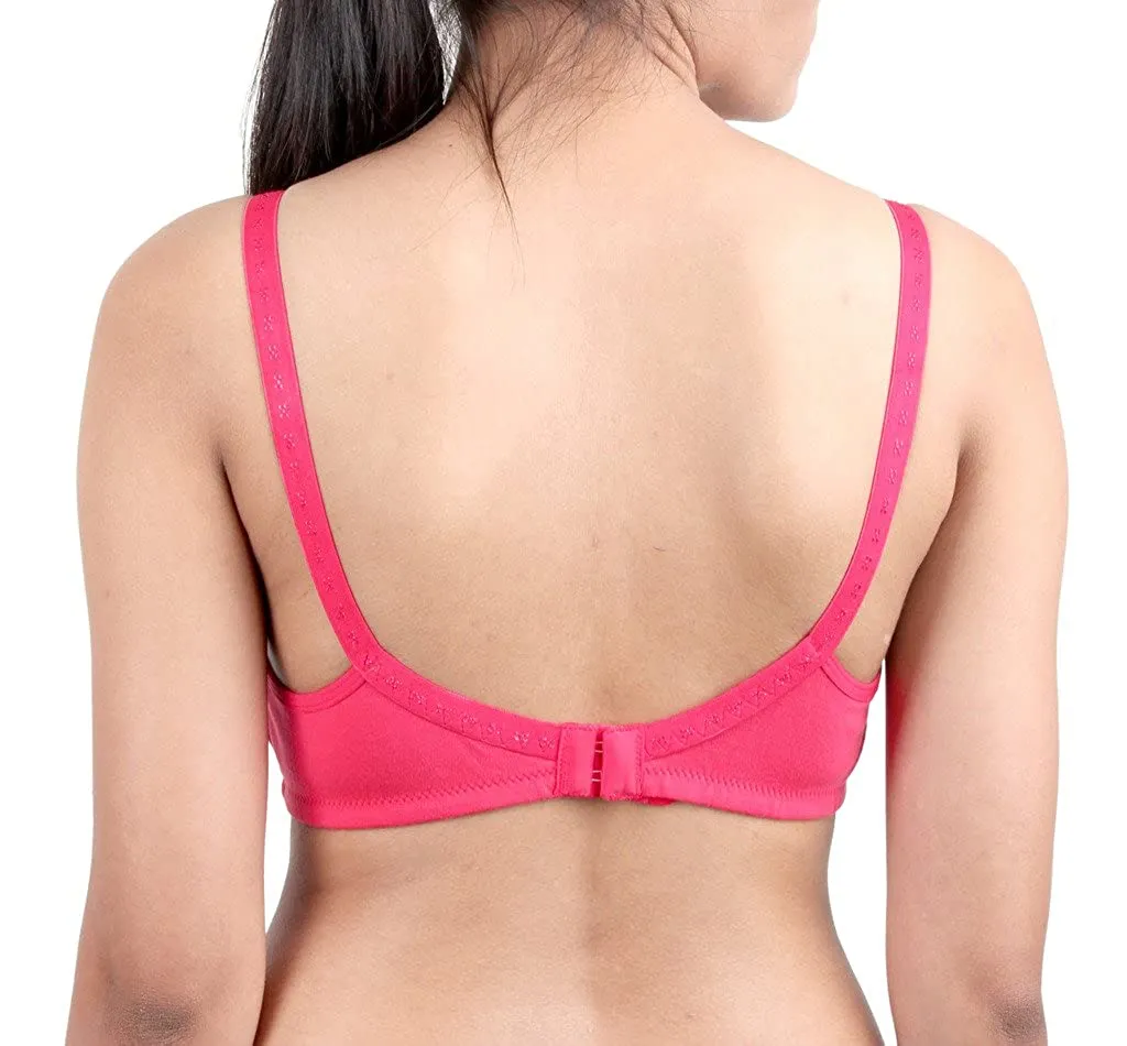 Cotton Non Padded Full Coverage Red Women's Bra