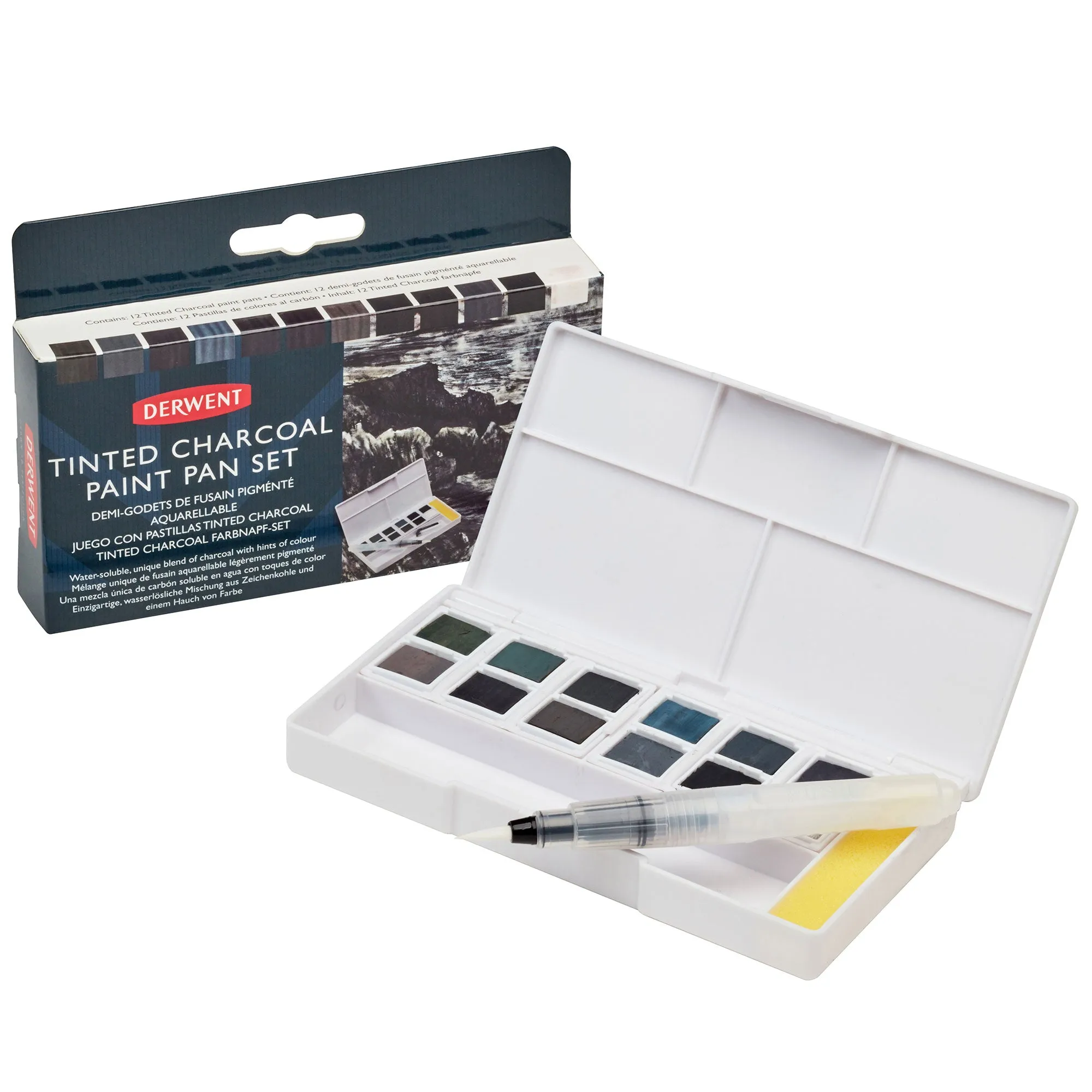 Derwent Tinted Charcoal Paint Pan Set