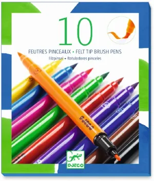 Djeco Felt Tip Brush Pens- Classic