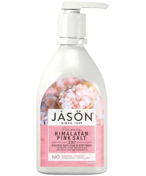 Jason Pampering Himalayan Pink Salt 2 In 1 Foaming Bath Soak And Body Wash