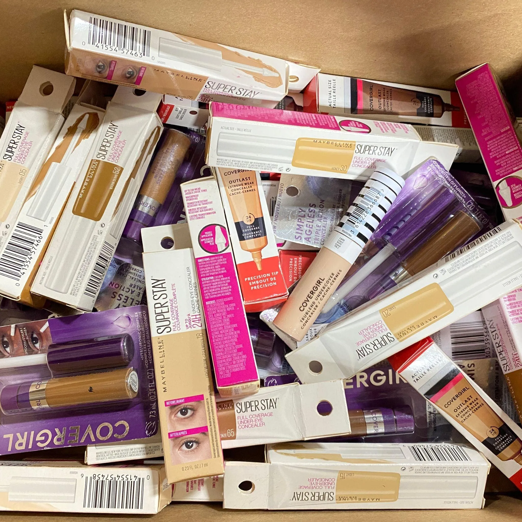 L'oreal, Maybelline, Covergirl Assorted Concealers/Lightweight Products (50 Pcs Box)