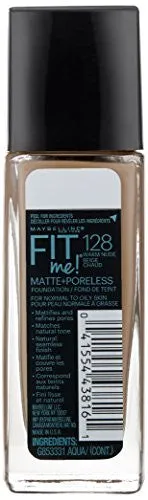 Maybelline New York Fit Me Foundation, 128 Medium Beige, 30ml