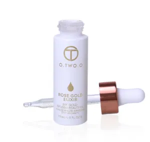 O.TWO.O 24k Rose Gold Elixir Skin Make Up Oil For Face Essential Oil Before Primer Foundation Oil Anti-aging