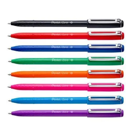 Pental Izee Retractable Ball Point Pen 0.1mm Sky Blue