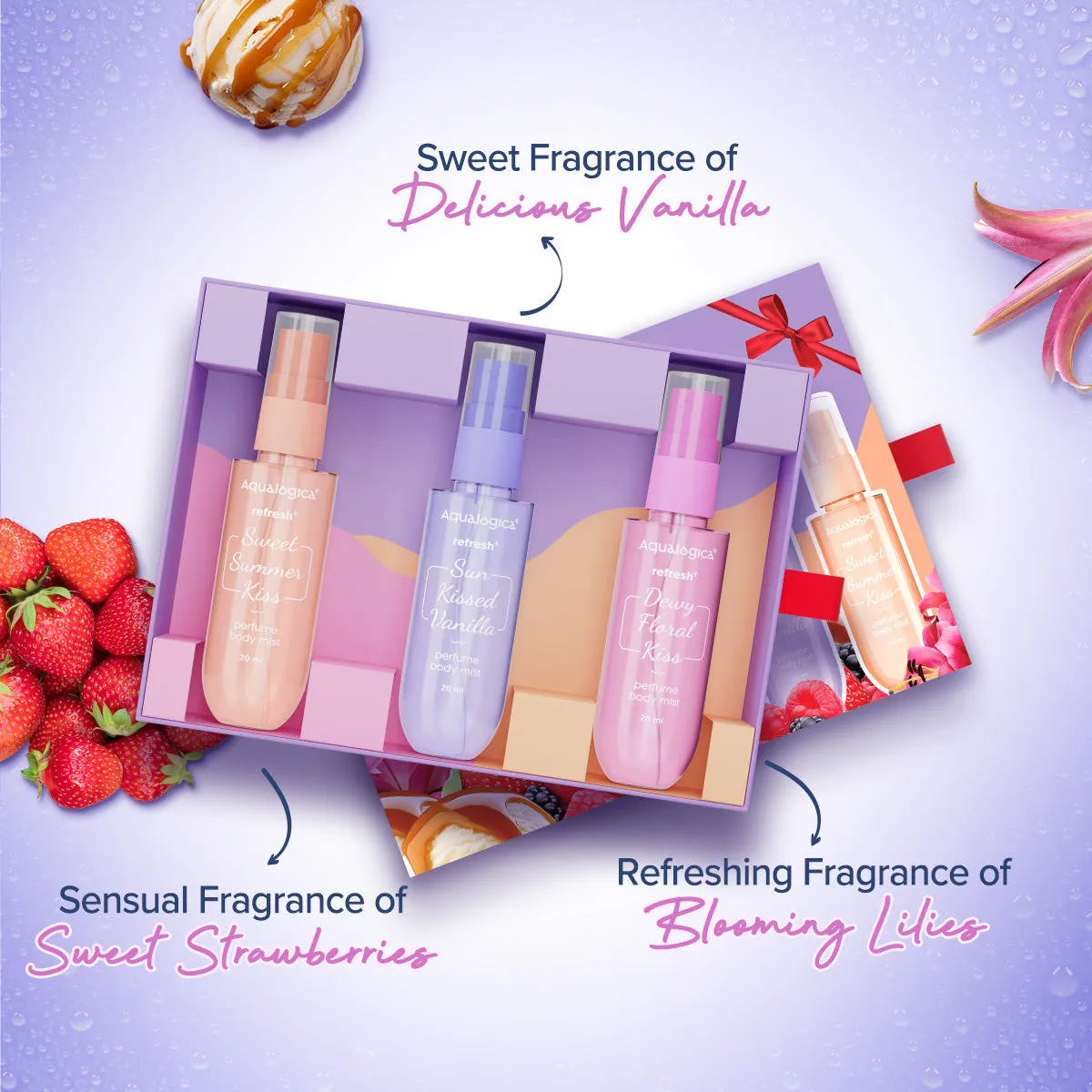 Refresh  On The Go - Set of 3 Perfume Body Mist