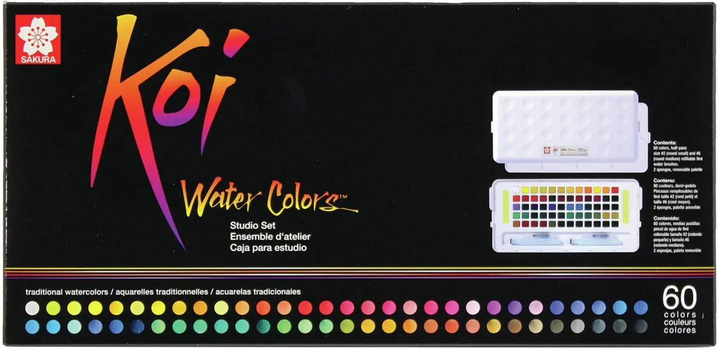 Sakura Studio Set Koi Watercolor Kit (Pack of 60)