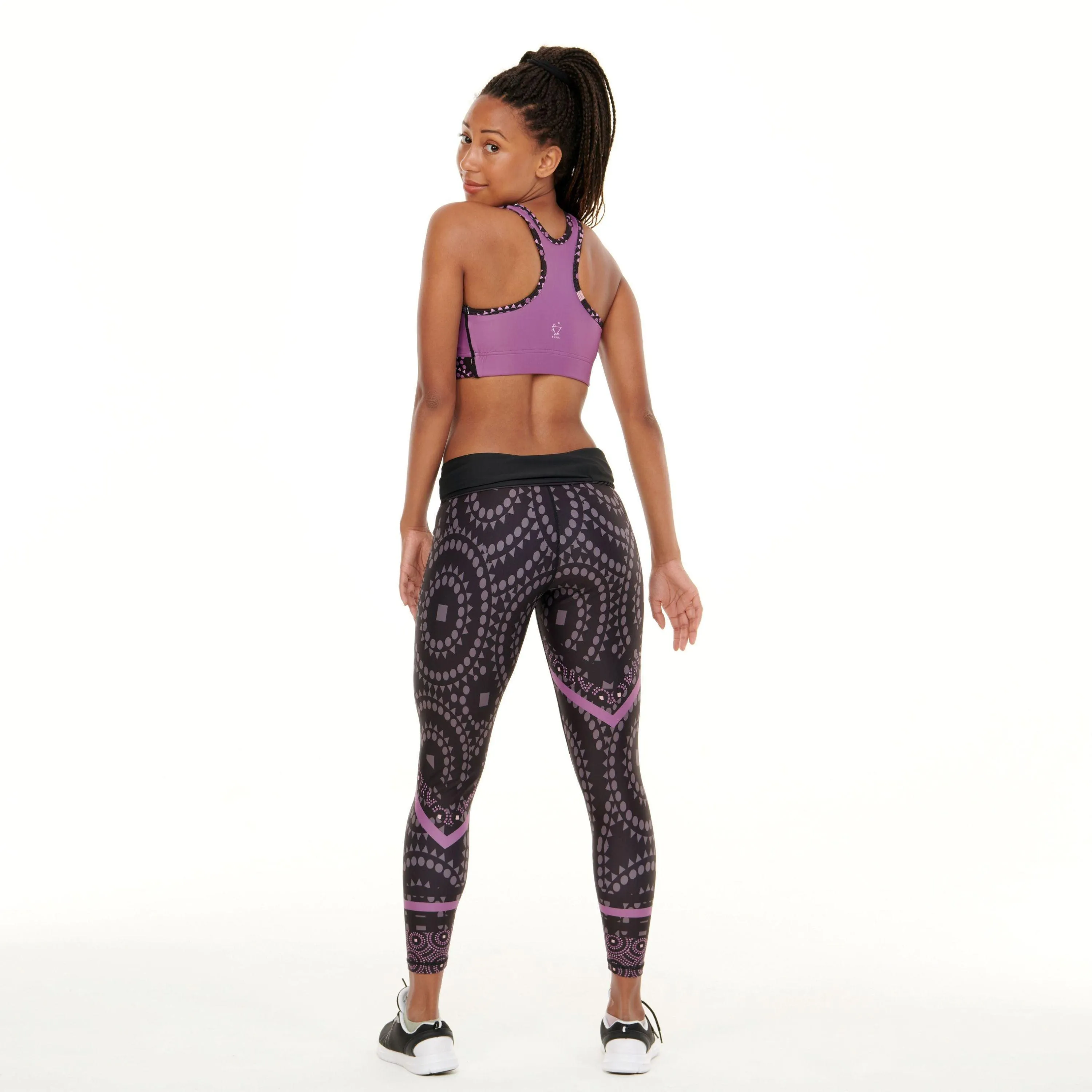 Signature On Purple Splash Leggings (No Pocket)