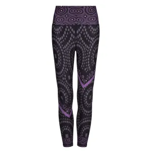 Signature On Purple Splash Leggings (No Pocket)