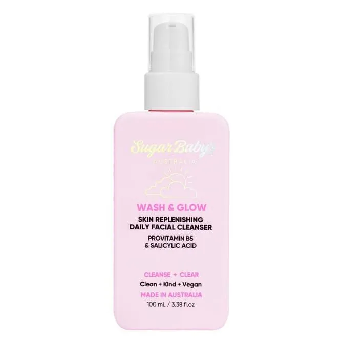 Sugar Baby Wash & Glow Skin Replenishing Daily Facial Cleanser 100ml