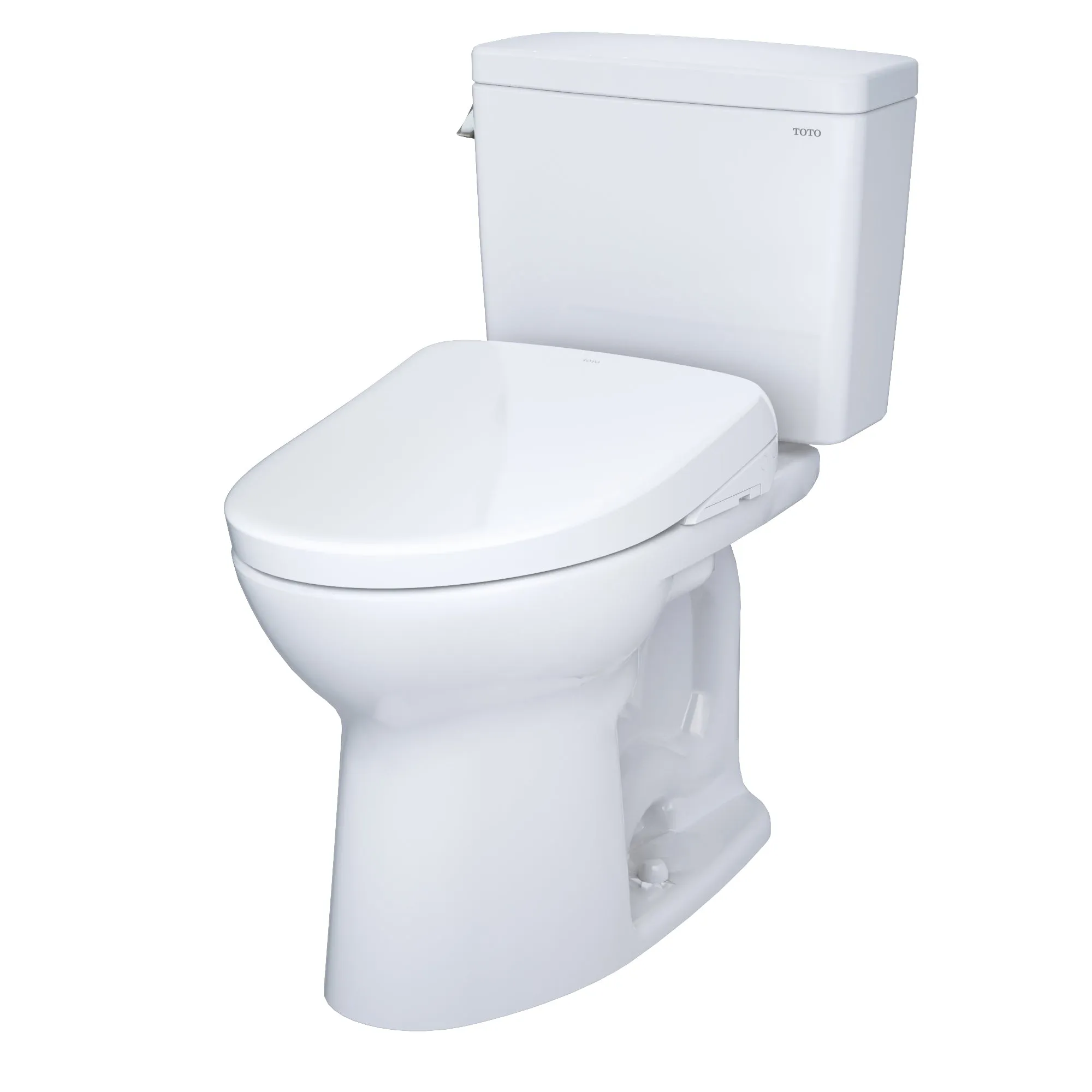 TOTO MW7764726CSGA#01 Drake Two-Piece Elongated 1.6 GPF Toilet and S7 Bidet Seat with Auto Flush, Cotton White