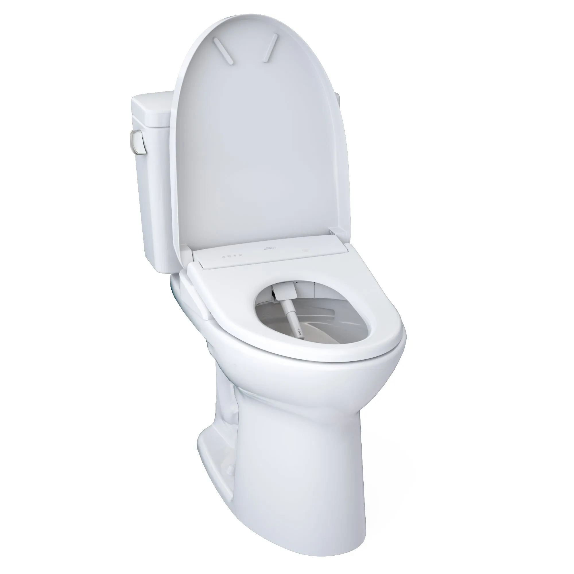 TOTO MW7764726CSGA#01 Drake Two-Piece Elongated 1.6 GPF Toilet and S7 Bidet Seat with Auto Flush, Cotton White