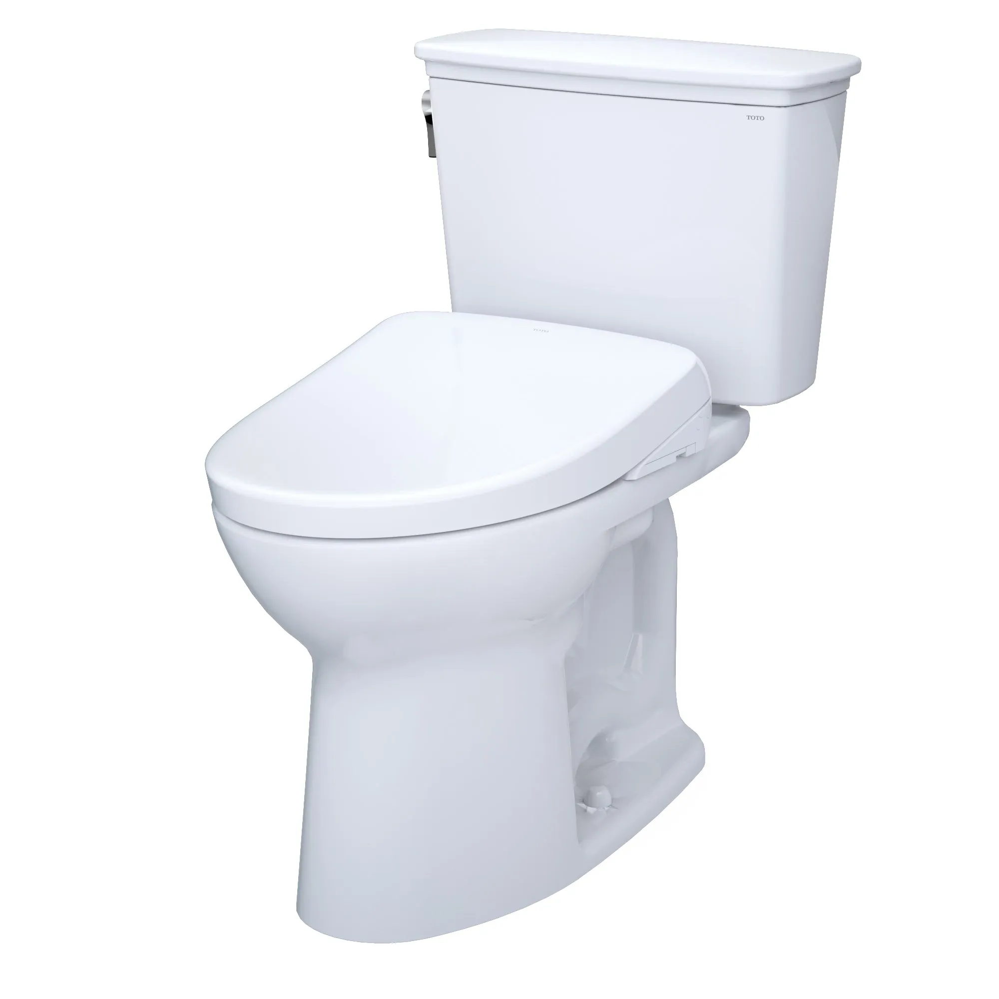 TOTO MW7864726CEFG#01 Drake Transitional Two-Piece Elongated Universal Height Toilet with S7 Bidet Seat