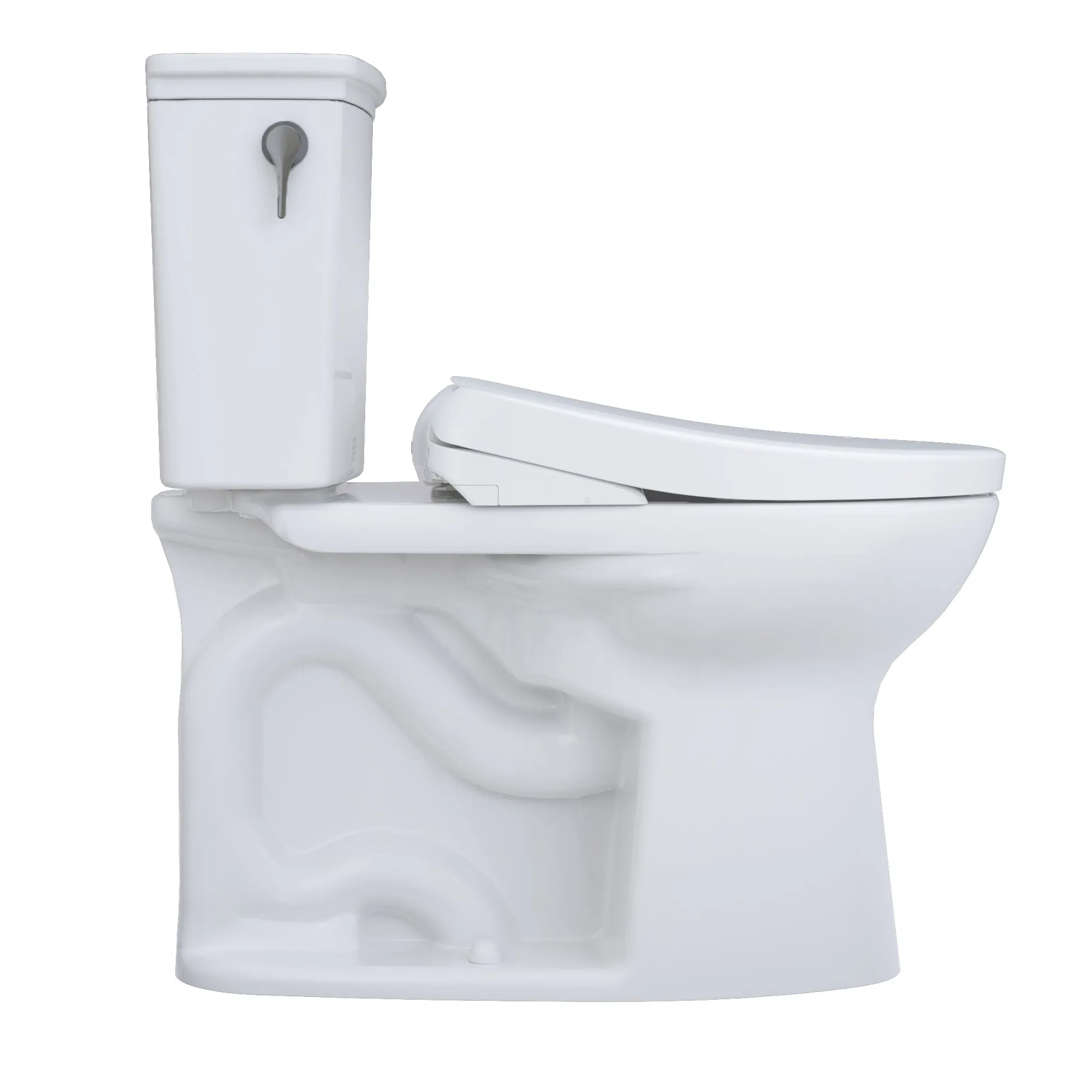 TOTO MW7864726CEFG#01 Drake Transitional Two-Piece Elongated Universal Height Toilet with S7 Bidet Seat