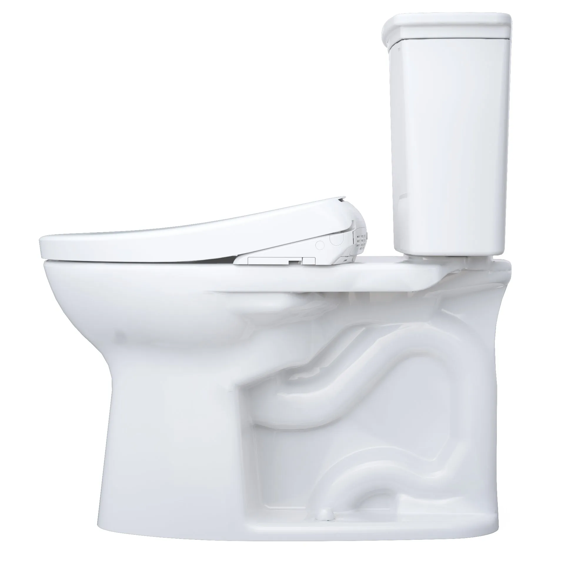 TOTO MW7864726CEFG#01 Drake Transitional Two-Piece Elongated Universal Height Toilet with S7 Bidet Seat