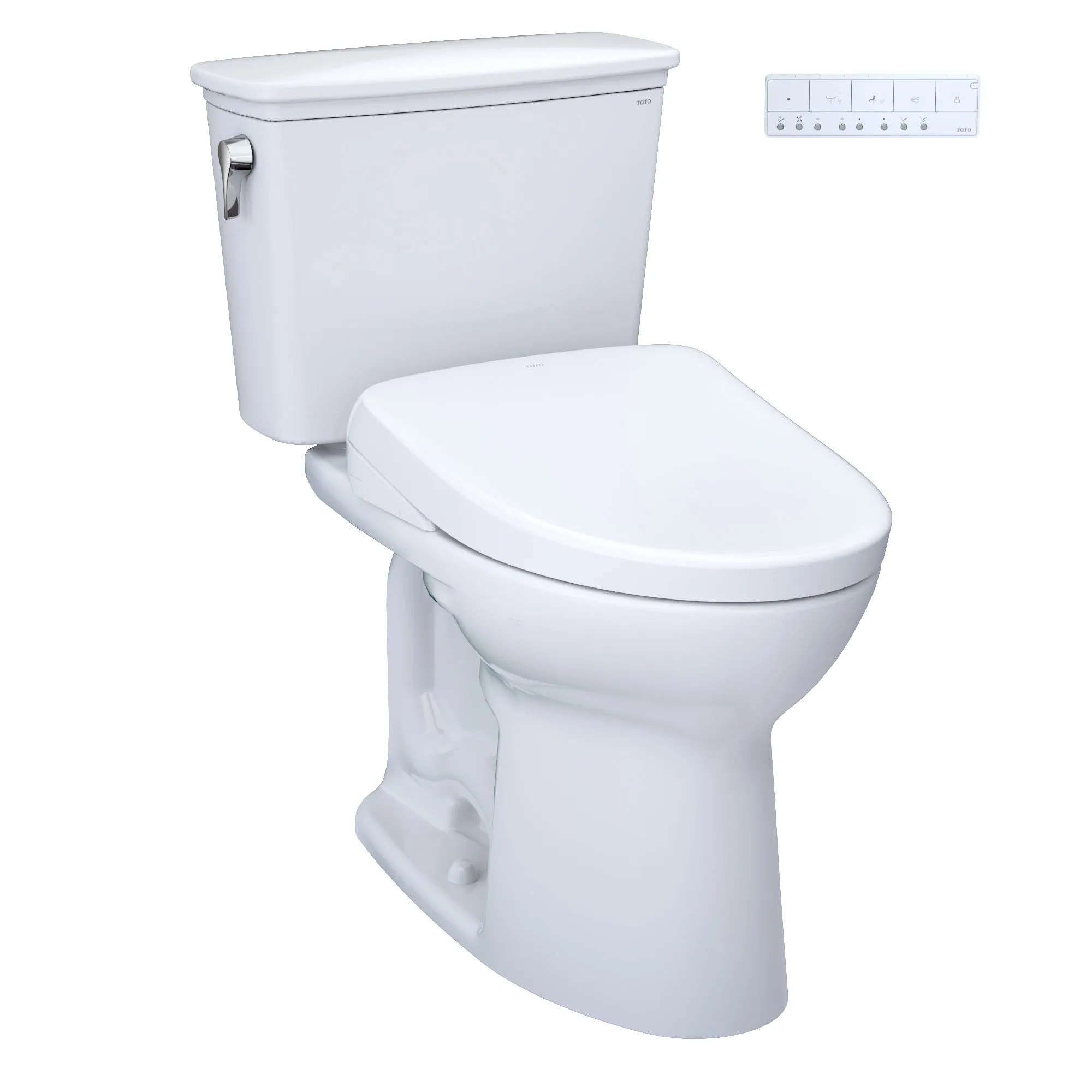 TOTO MW7864726CEFG#01 Drake Transitional Two-Piece Elongated Universal Height Toilet with S7 Bidet Seat