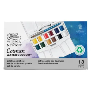 Winsor & Newton Cotman Palette Pocket Set - Set of 13pcs