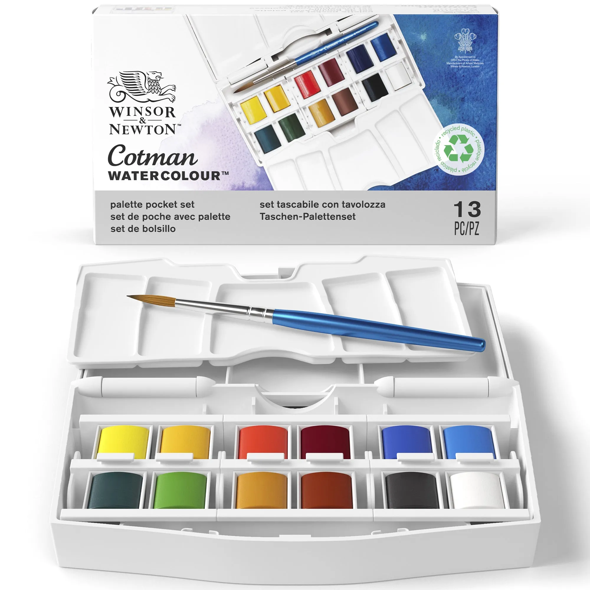 Winsor & Newton Cotman Palette Pocket Set - Set of 13pcs