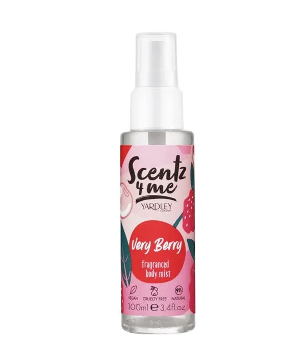 Yardley Scent 4 Me Very Berry Fragranced Body Mist 100ml